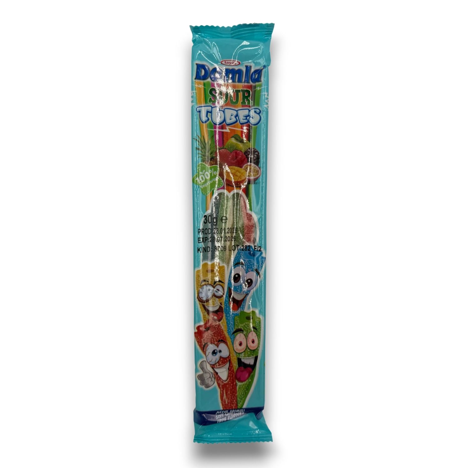 Damla Sour Tubes Fruits 30g