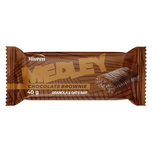 Niveen Medley Chocolate Brownie Granola & Oats Bar 40g