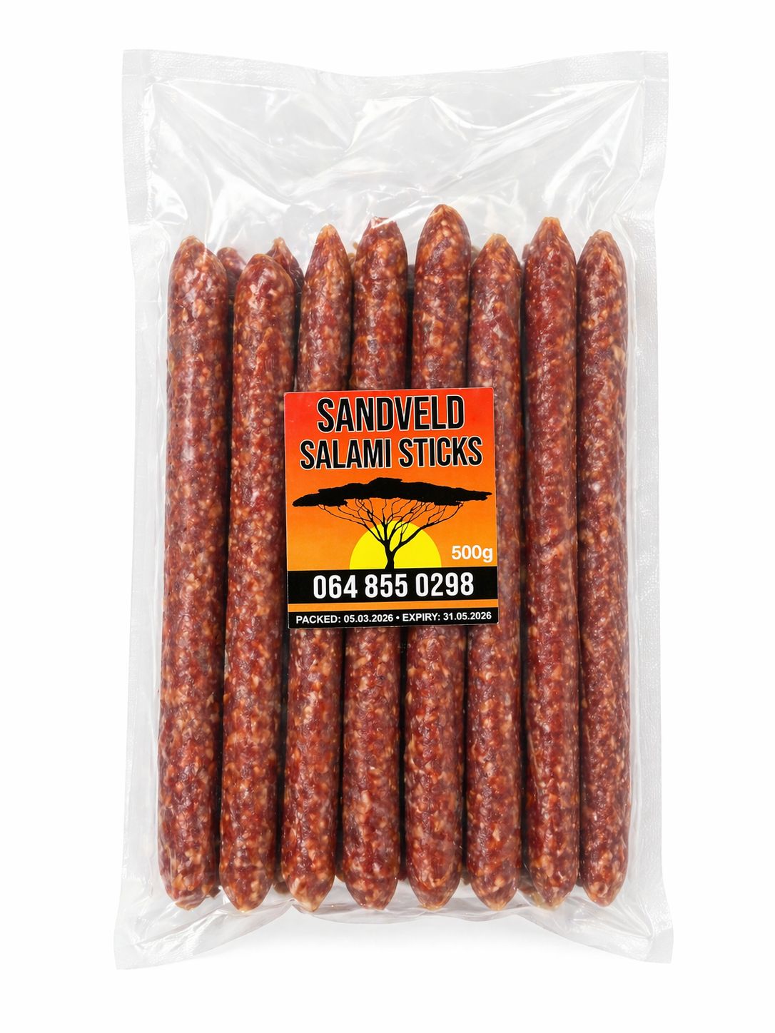 Sandveld Salami Sticks 500g South African snacks