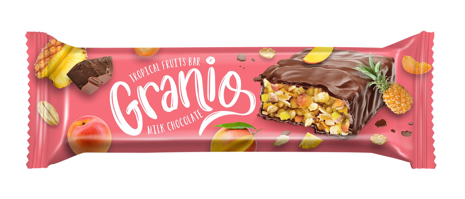 Granio Tropical Fruits Bar Milk Chocolate 30g
